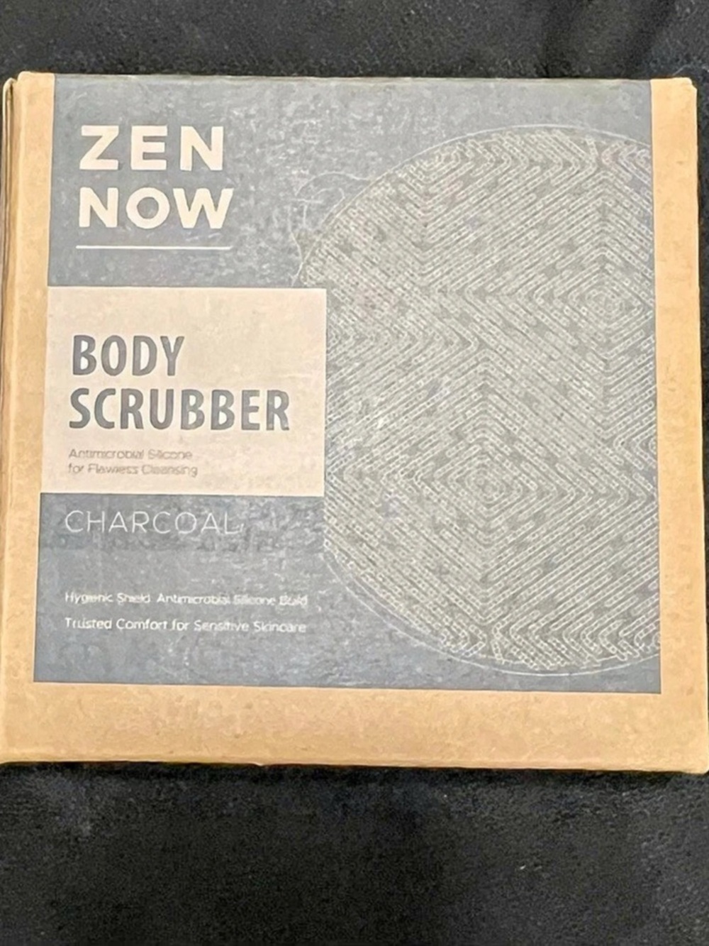 Zen Now Charcoal Antimicrobial Silicone Body Scrubber